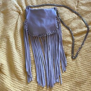 Zara Leather Fringe Purse